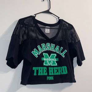 PINK Marshall University sports crop top